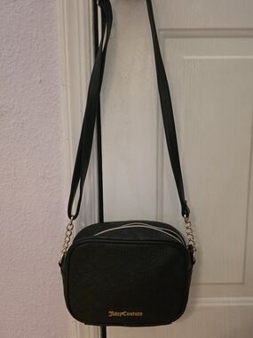 NWOT- Juicy Couture Black Embossed Crossbody Bag with Gold Hardware